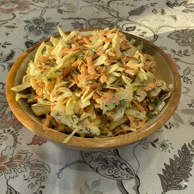 კომბოსტოს სალათა სტაფილოთი რეცეპტი